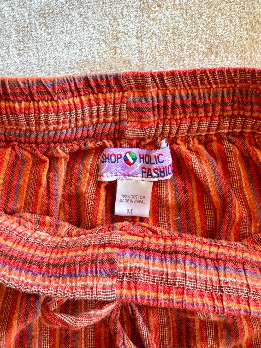 Vintage Pinstriped Hippie Pants - Picture 6 of 7